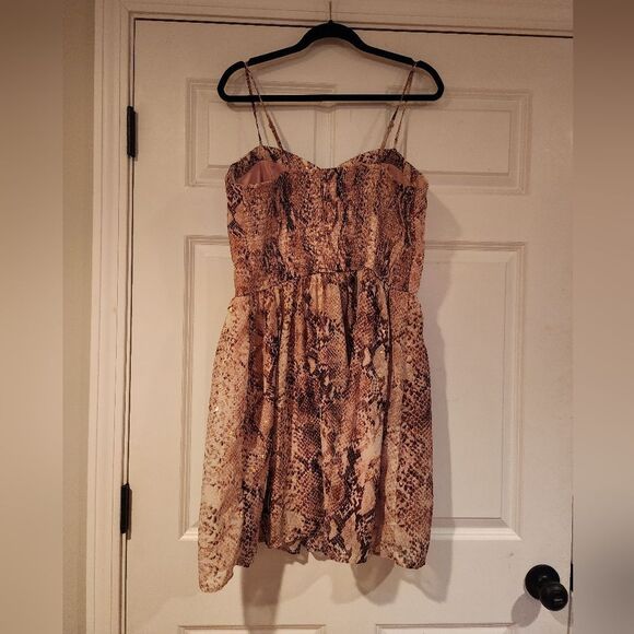 Xhilaration pink and gold snakeskin patterned mini dress XXL - Picture 5 of 5